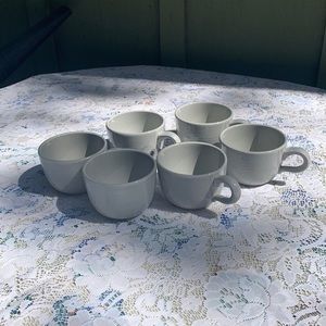 Vintage Fiesta Ware gray coffee cups (set of 6)